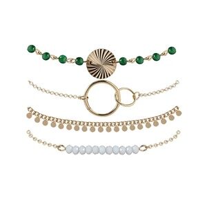 *VALENTINA* 4-Pc Geometric Beaded Bracelet Set